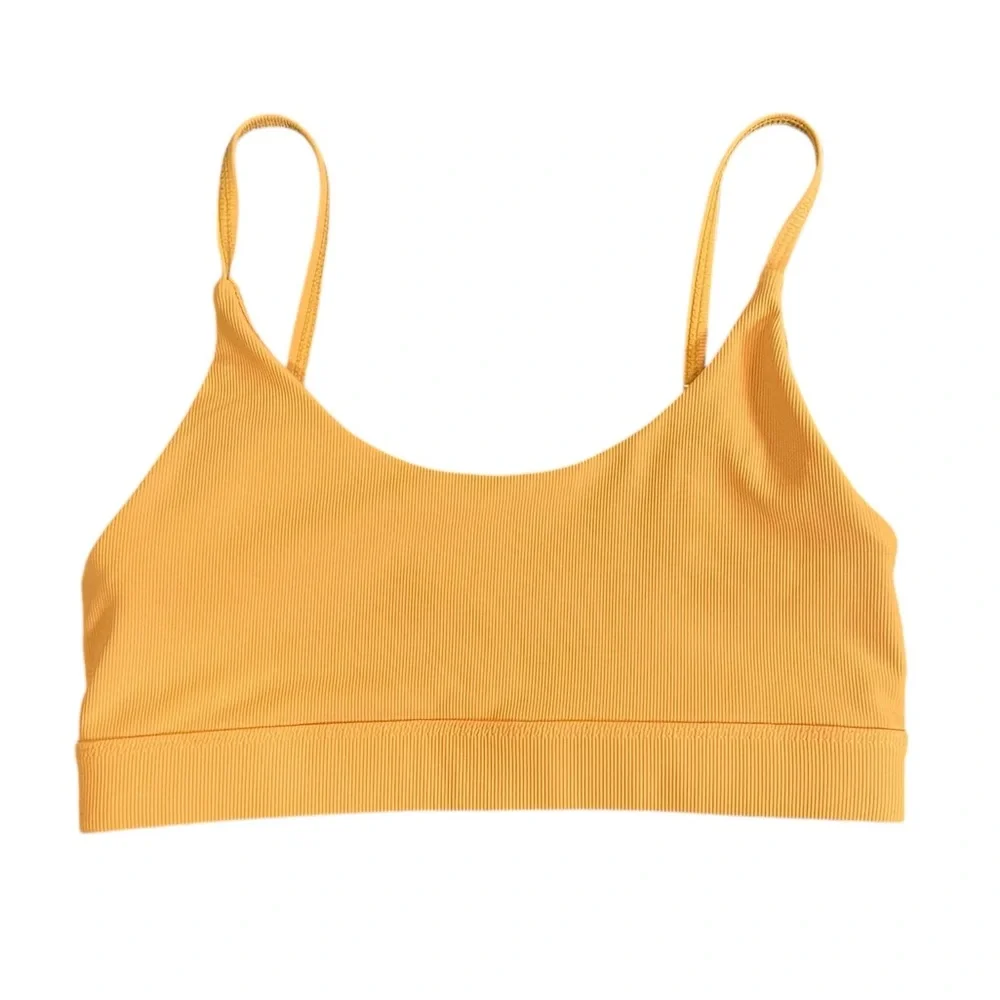 NWOT Wilo The Label Ribbed Yellow Bra Size‎ M
